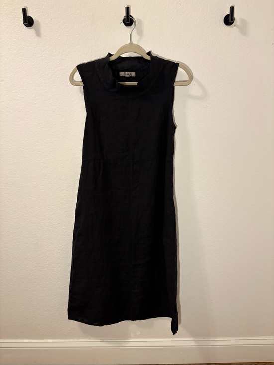 Flax Dresses & Skirts - Flax Black Sleeveless Linen Midi Dress